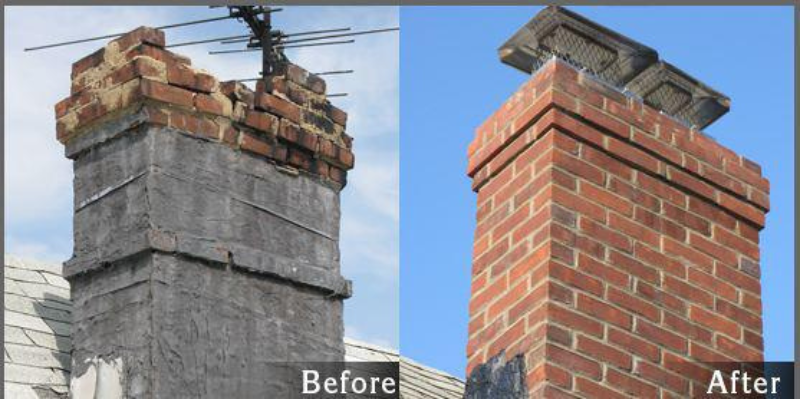 Custom stone fireplace installation