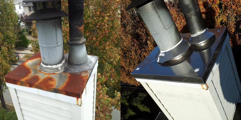 Rustic fireplace renovation project