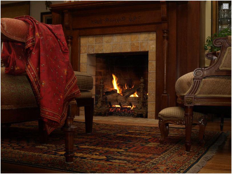 Stone fireplace renovation